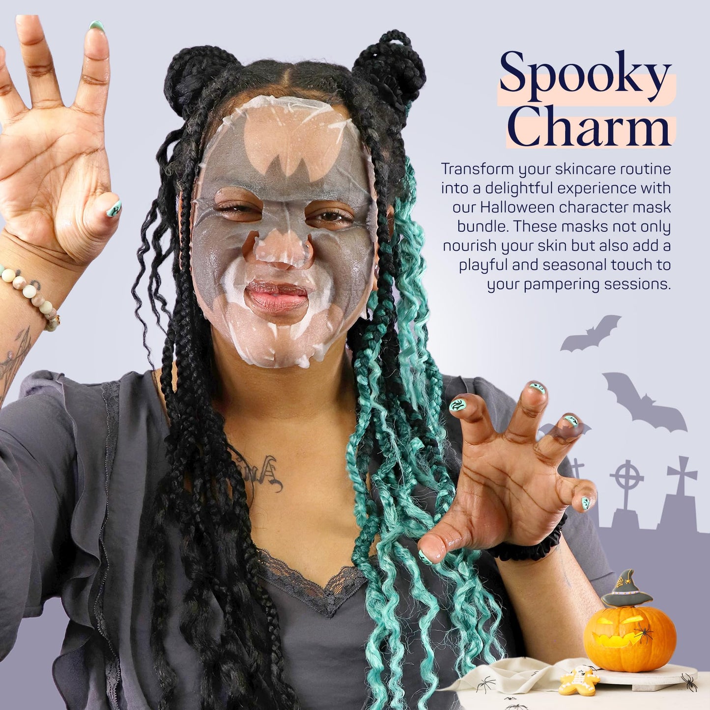 SpaLife Beauty Halloween Face Mask Spooky Glow Bundle | Korean Facial Masks