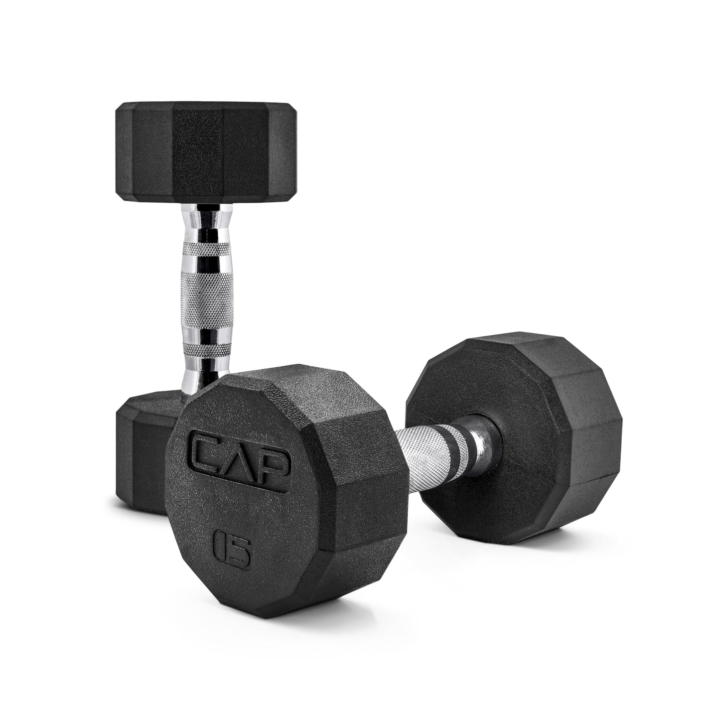 CAP Barbell 10 LB Coated Hex Dumbbell Weight Pair with Black Handle