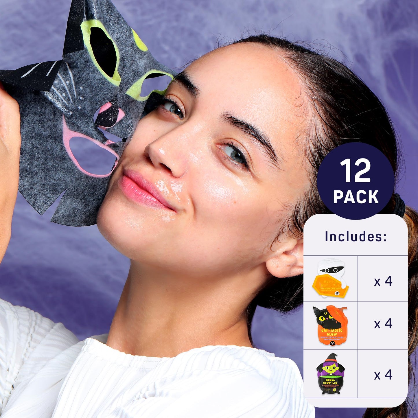 SpaLife Beauty Halloween Face Mask Spooky Glow Bundle | Korean Facial Masks