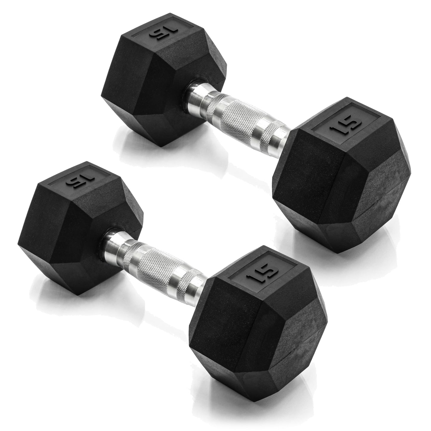 CAP Barbell 10 LB Coated Hex Dumbbell Weight Pair with Black Handle