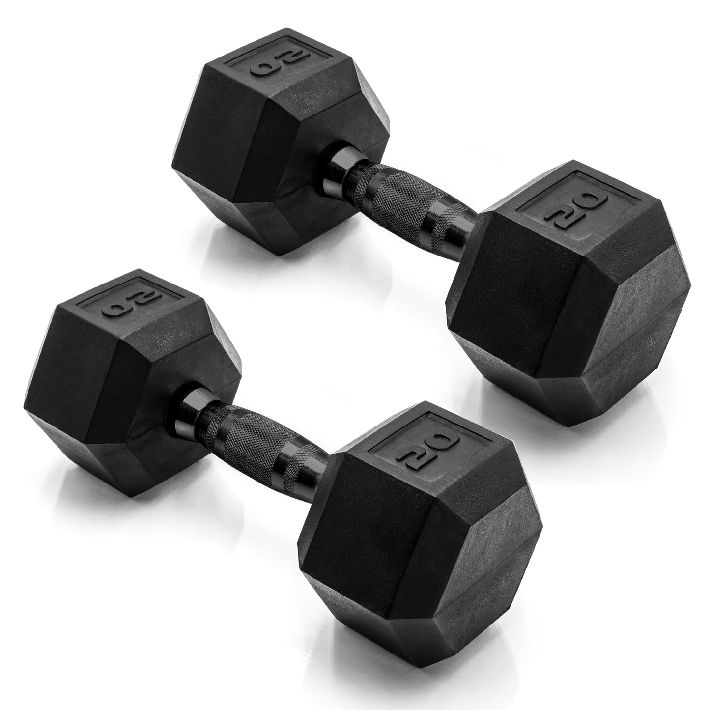CAP Barbell 10 LB Coated Hex Dumbbell Weight Pair with Black Handle