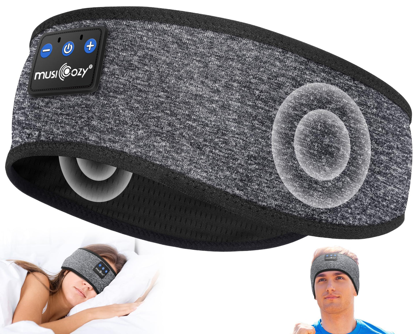 MUSICOZY Sleep Headphones Bluetooth 5.4 Headband, Wireless Earphones
