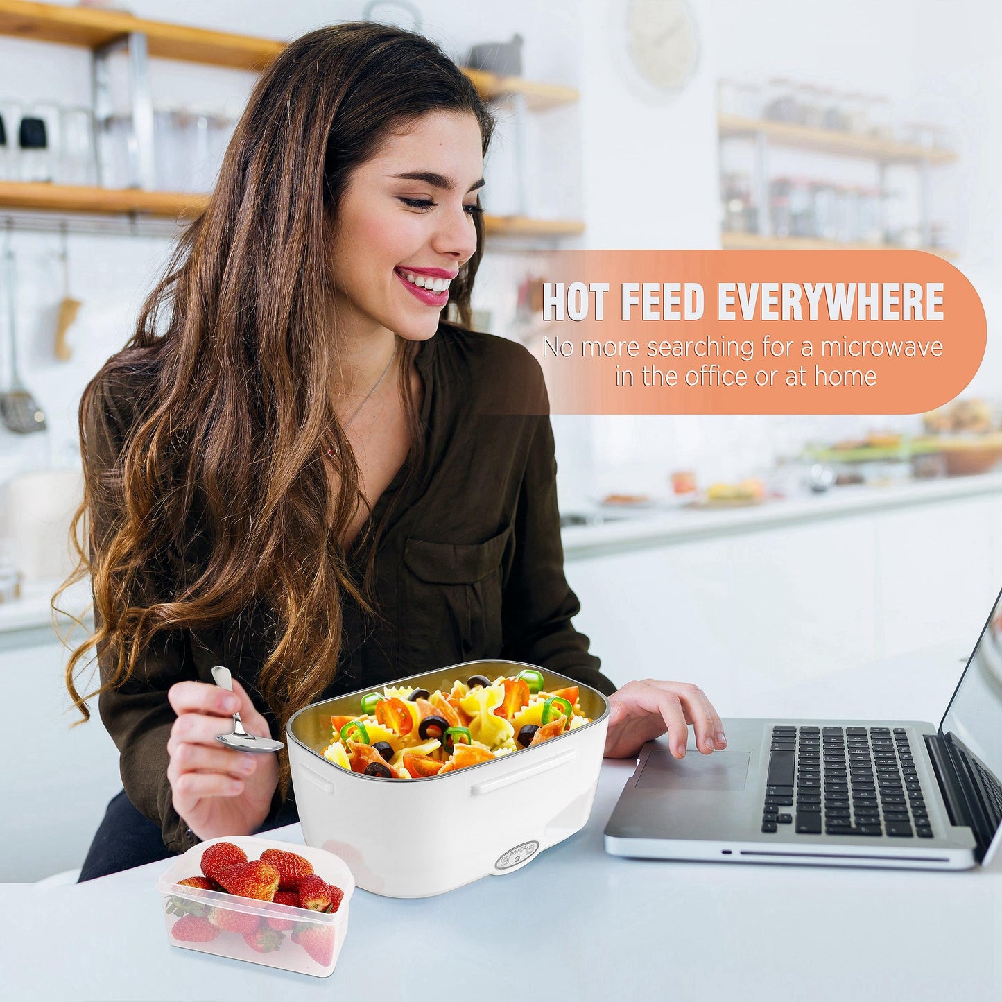 Electric Lunch Box Food Heater 80W Fast Heated Lunch Box for Adults