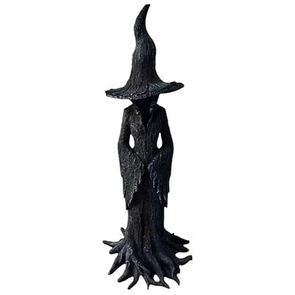 EAZZ Halloween Witch Statue – 20” Tall Resin Figurine with Gothic Details