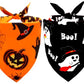 2pcs Reversible Pumpkin & Ghost Scarves for Medium/Large Dogs