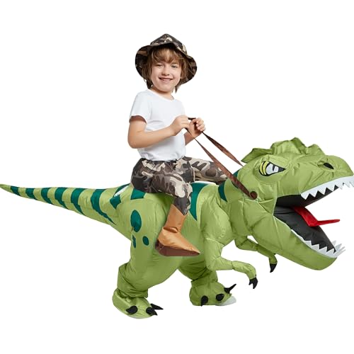 Inflatable Dinosaur Costume Riding T Rex Air Blow up Funny Fancy Dress