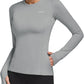 Baleaf Women’s Thermal Fleece Long Sleeve Shirt with Zipper Pocket