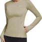 Baleaf Women’s Thermal Fleece Long Sleeve Shirt with Zipper Pocket