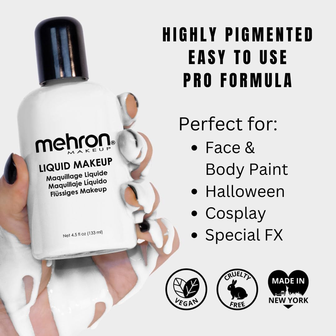 Mehron Makeup Liquid Makeup | Face Paint and Body Paint Perfect for Halloween