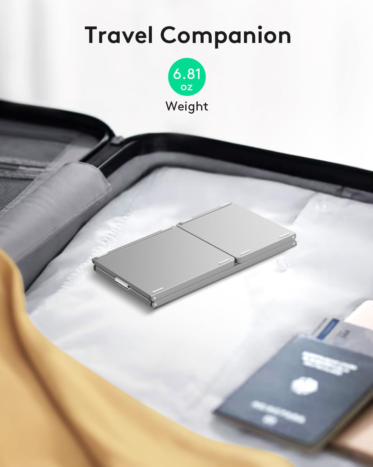 Samsers Foldable Bluetooth Keyboard with Touchpad- Black