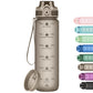Alwager 32oz Motivational Water Bottles with Time Marker & Fruit Strainer