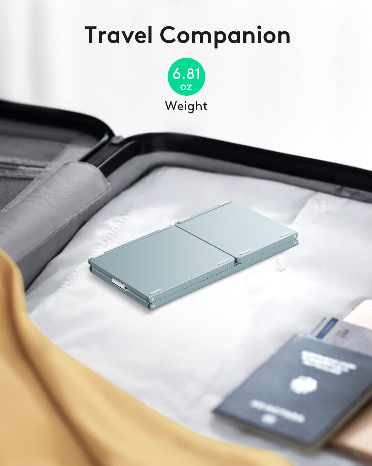 Samsers Foldable Bluetooth Keyboard with Touchpad- Black