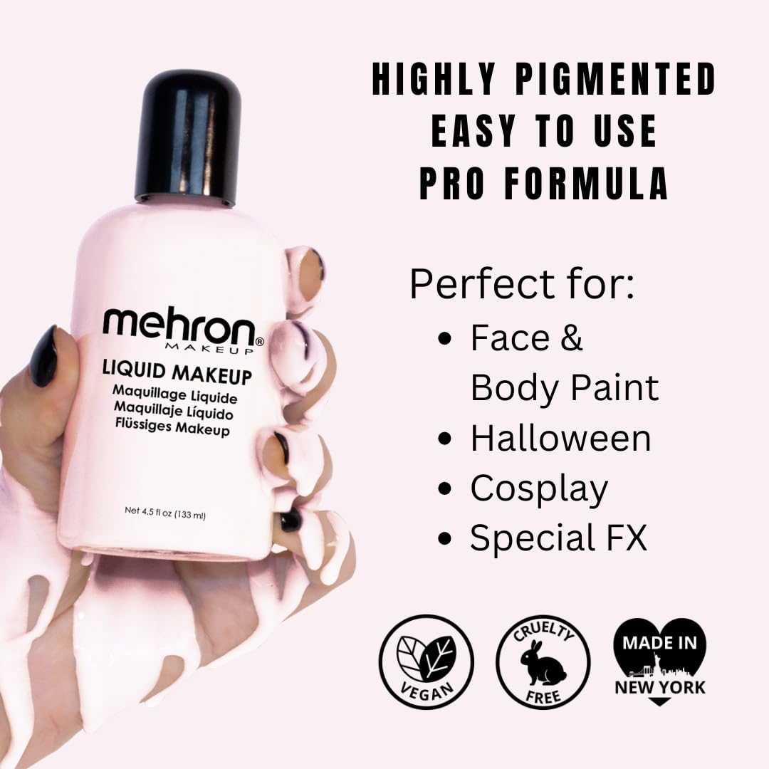 Mehron Makeup Liquid Makeup | Face Paint and Body Paint Perfect for Halloween