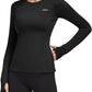 Baleaf Women’s Thermal Fleece Long Sleeve Shirt with Zipper Pocket