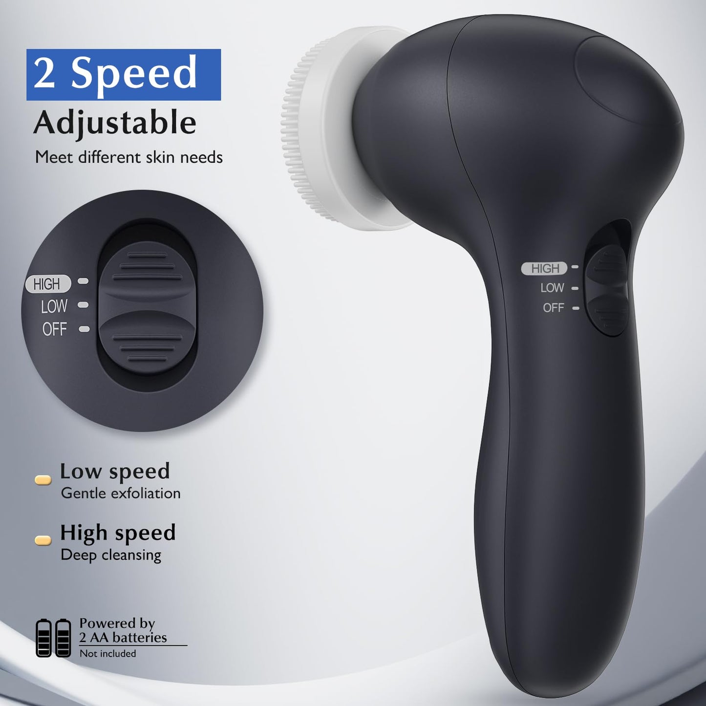 COSLUS Facial Cleansing Brush Silicone Face Scrubber