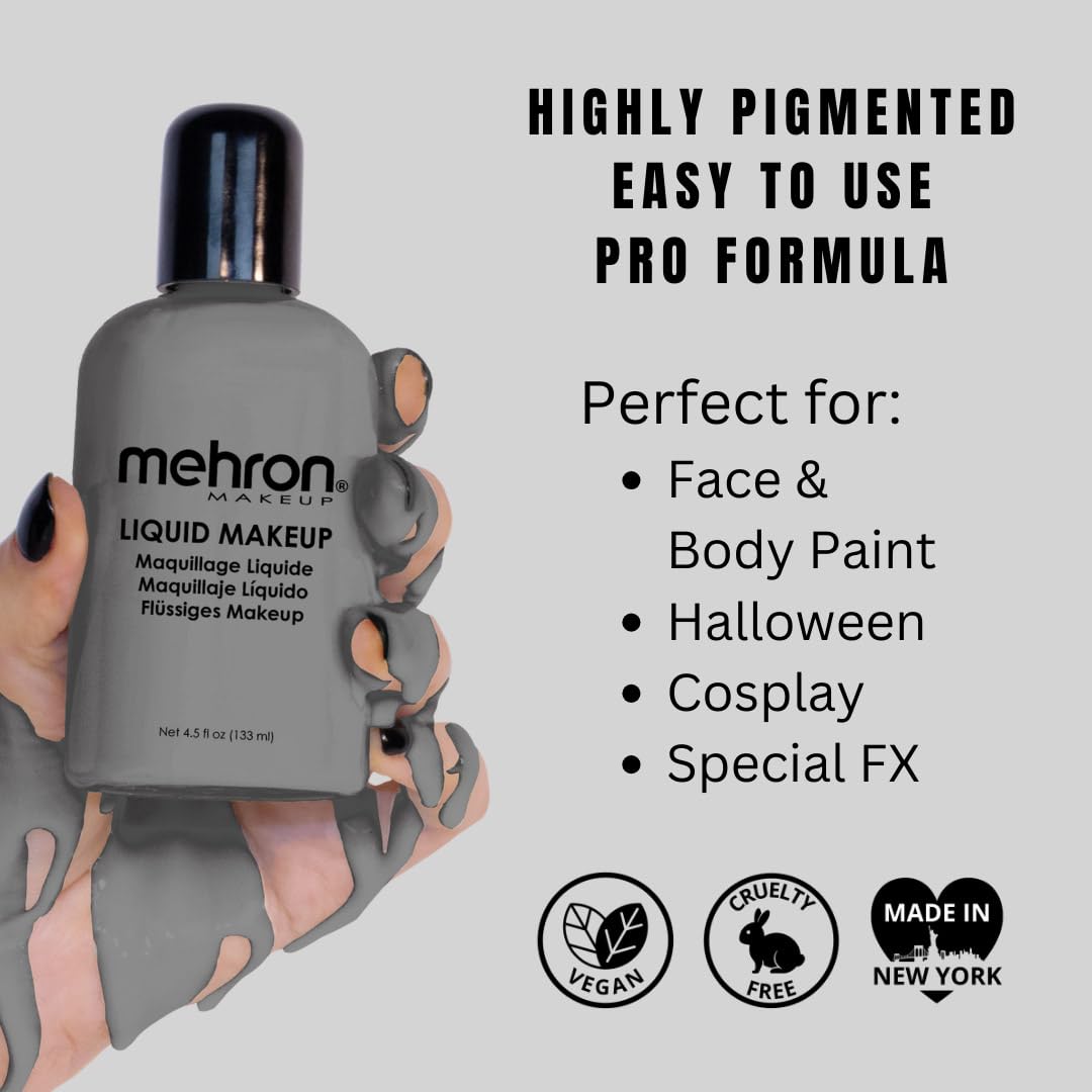 Mehron Makeup Liquid Makeup | Face Paint and Body Paint Perfect for Halloween