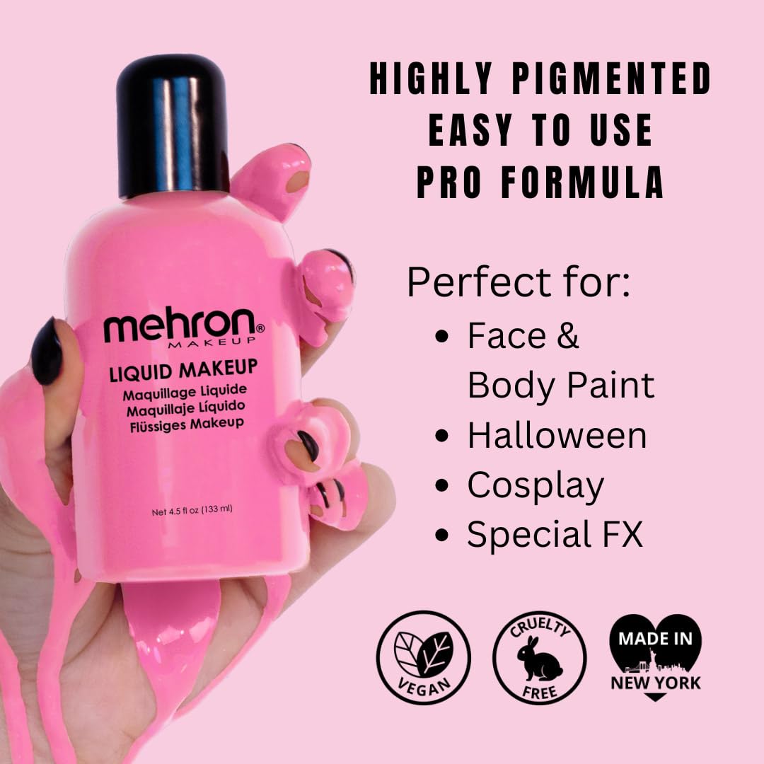 Mehron Makeup Liquid Makeup | Face Paint and Body Paint Perfect for Halloween