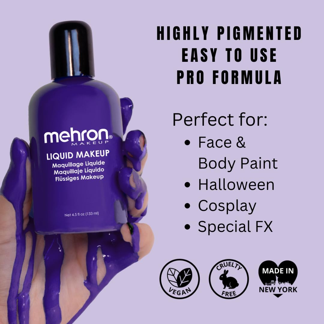 Mehron Makeup Liquid Makeup | Face Paint and Body Paint Perfect for Halloween