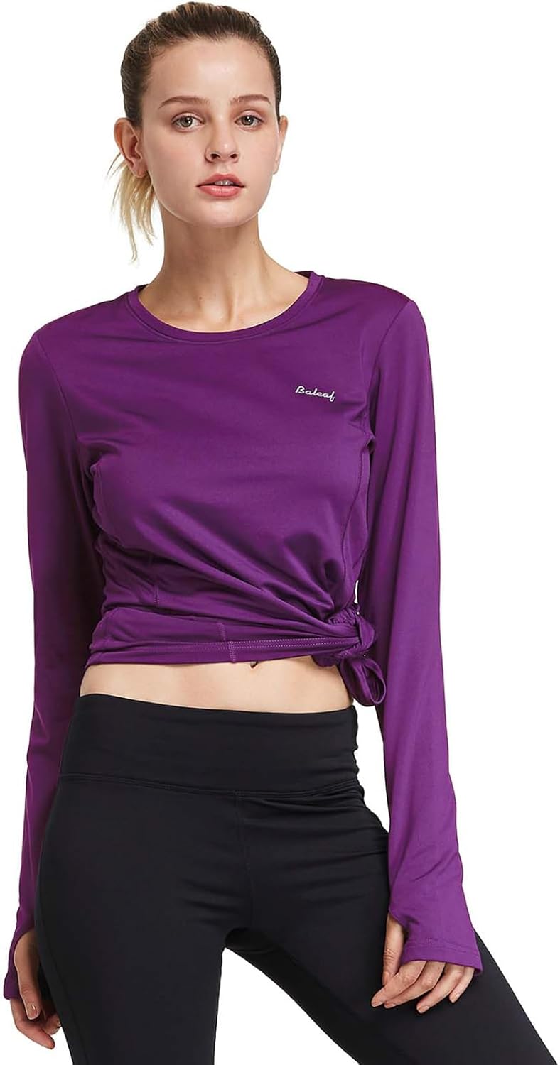 Baleaf Women’s Thermal Fleece Long Sleeve Shirt with Zipper Pocket