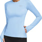 Baleaf Women’s Thermal Fleece Long Sleeve Shirt with Zipper Pocket