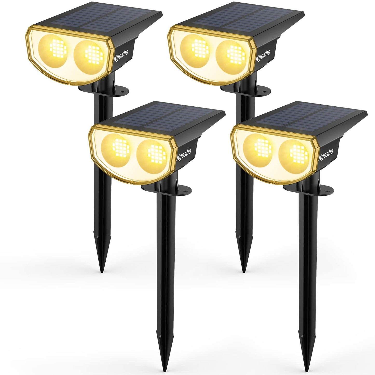 Kyosho Solar Color Spot Lights Outdoor, 9 Lighting Modes Halloween Christmas Lights