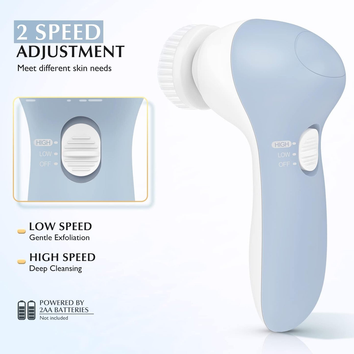 COSLUS Facial Cleansing Brush Silicone Face Scrubber