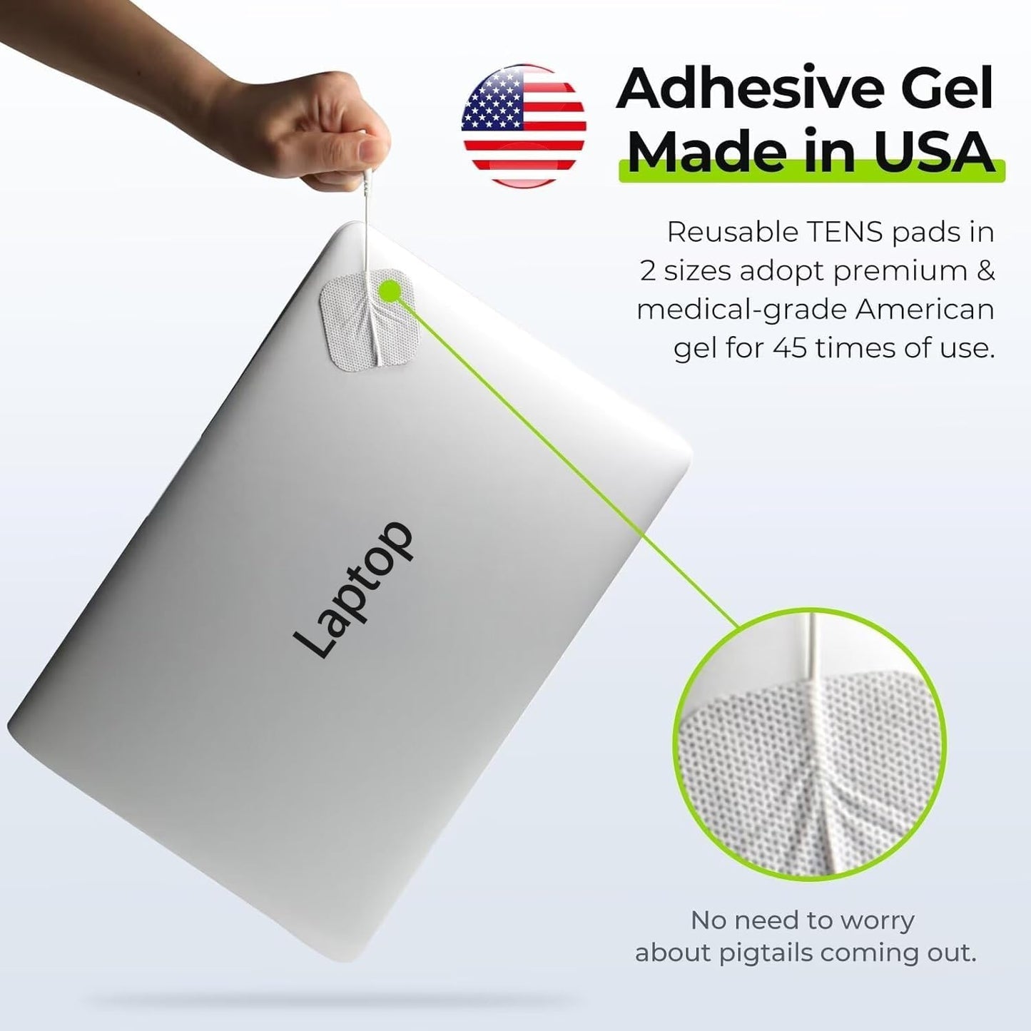 AUVON 3-in-1 TENS Unit Muscle Stimulator With 12 TENS Pads