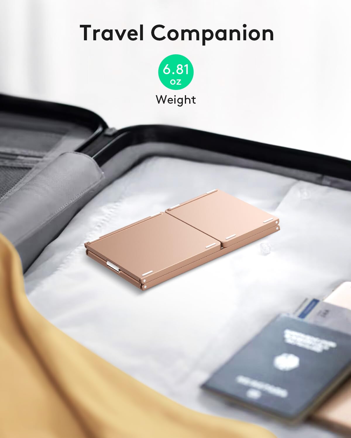 Samsers Foldable Bluetooth Keyboard with Touchpad- Black