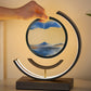 Heuanpte 3D Sand Art Light, Round Sand Picture Lamp with Stand