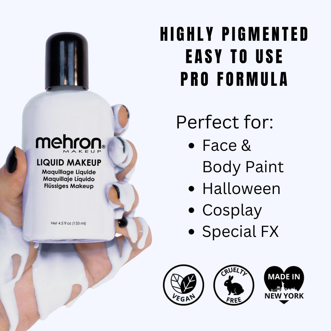 Mehron Makeup Liquid Makeup | Face Paint and Body Paint Perfect for Halloween