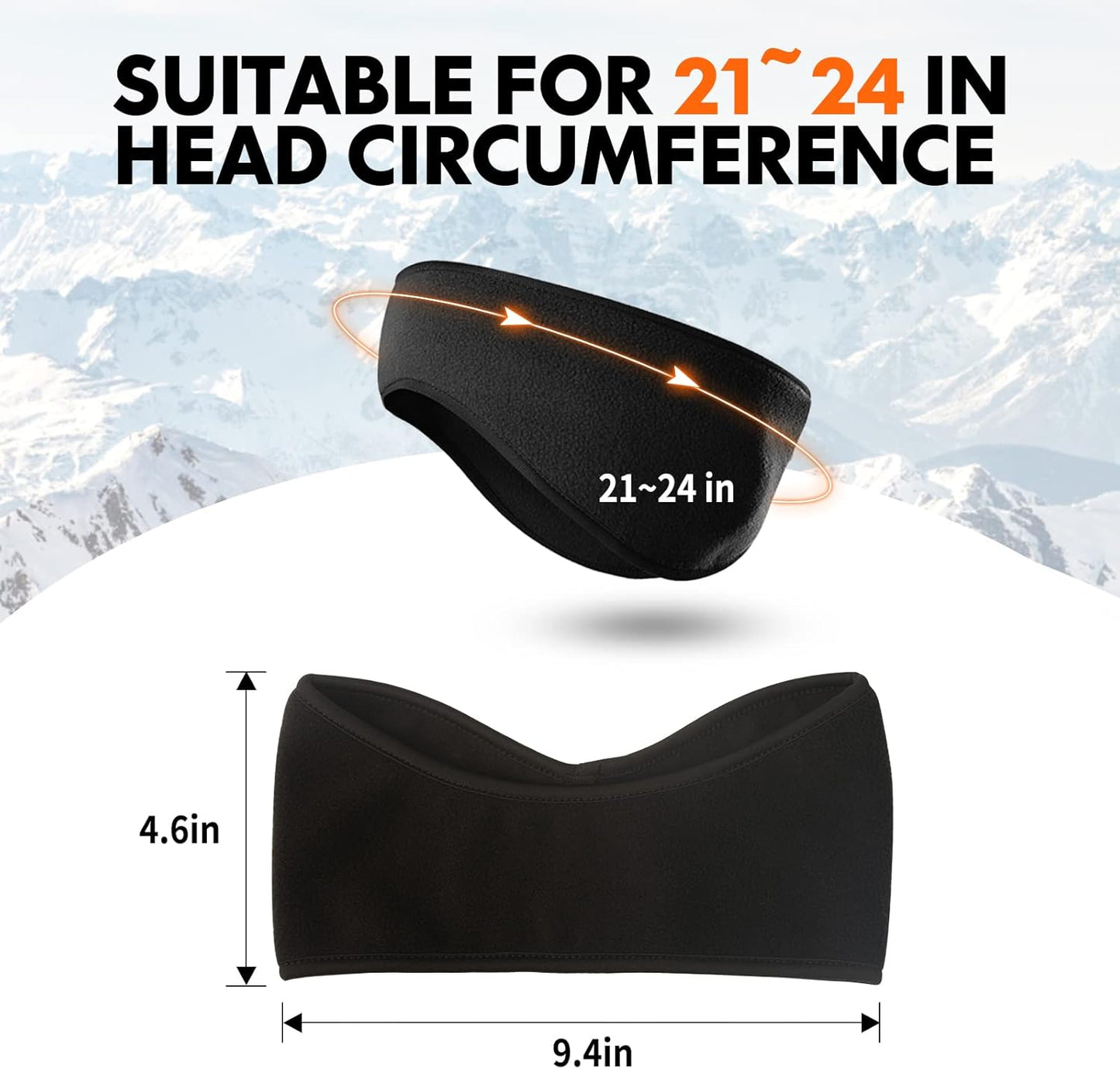 Winter Fleece Ear Warmer Headband for Men Women Kids