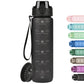 Alwager 32oz Motivational Water Bottles with Time Marker & Fruit Strainer