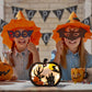 FOIMAS Light-Up Halloween Wooden Pumpkin Sign