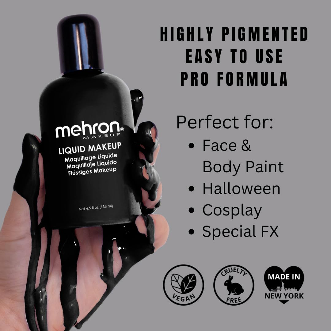 Mehron Makeup Liquid Makeup | Face Paint and Body Paint Perfect for Halloween