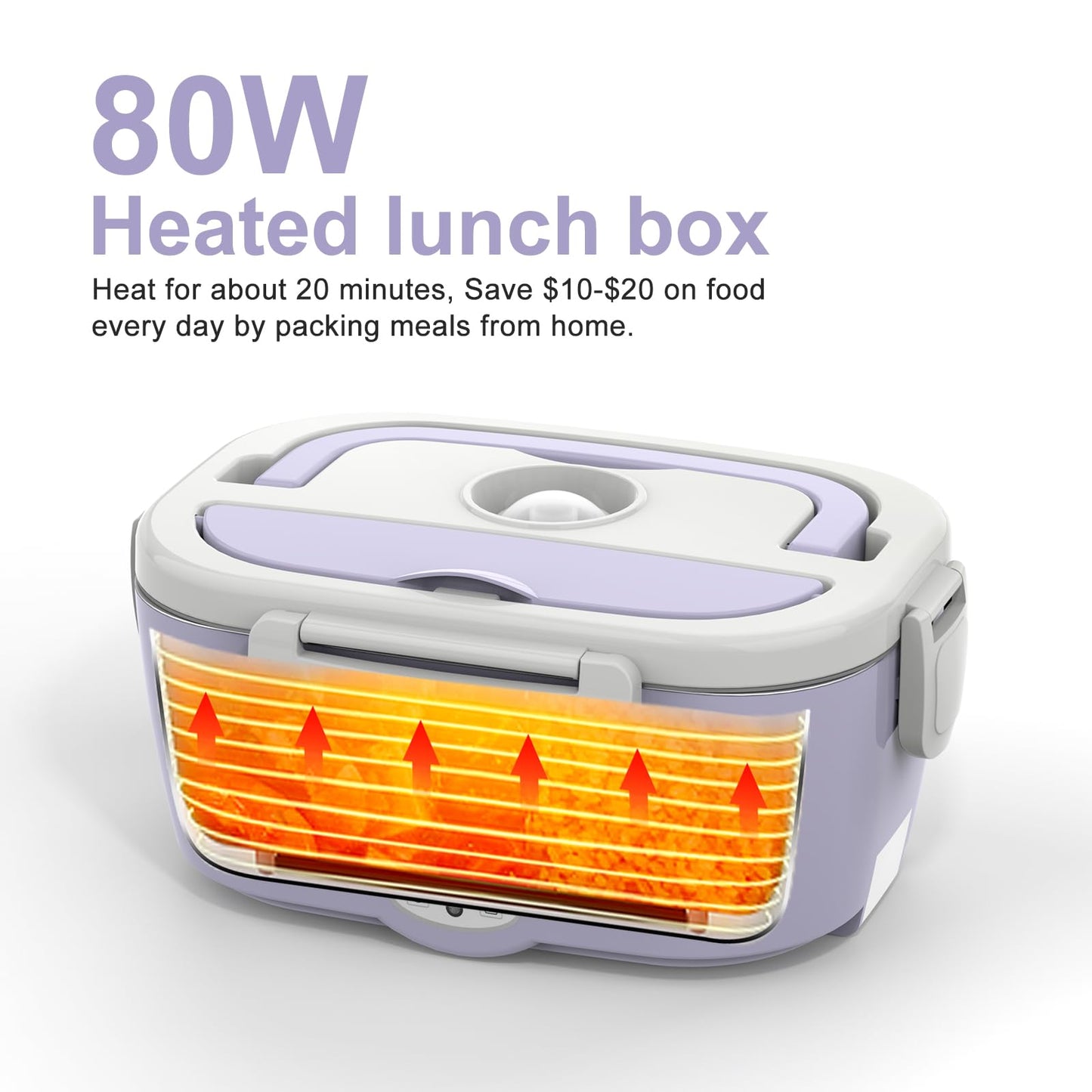 WisaKey Green Electric Lunch Box Food Heater