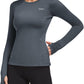 Baleaf Women’s Thermal Fleece Long Sleeve Shirt with Zipper Pocket