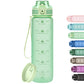 Alwager 32oz Motivational Water Bottles with Time Marker & Fruit Strainer