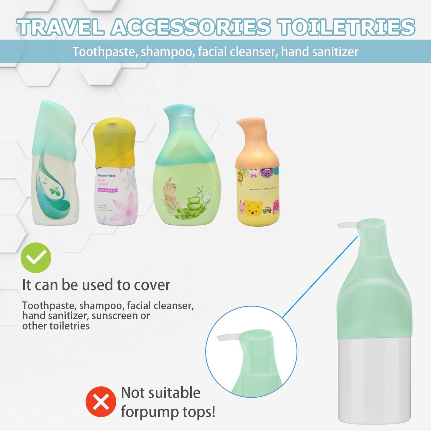 TRANOMOS 10 Pack Silicone Bottle Covers Travel