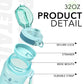 Alwager 32oz Motivational Water Bottles with Time Marker & Fruit Strainer