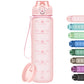 Alwager 32oz Motivational Water Bottles with Time Marker & Fruit Strainer