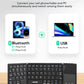 Samsers Foldable Bluetooth Keyboard with Touchpad- Black
