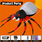 GOOSH 8 FT Width Halloween Inflatables Spider with Magic Light  Halloween Decorations