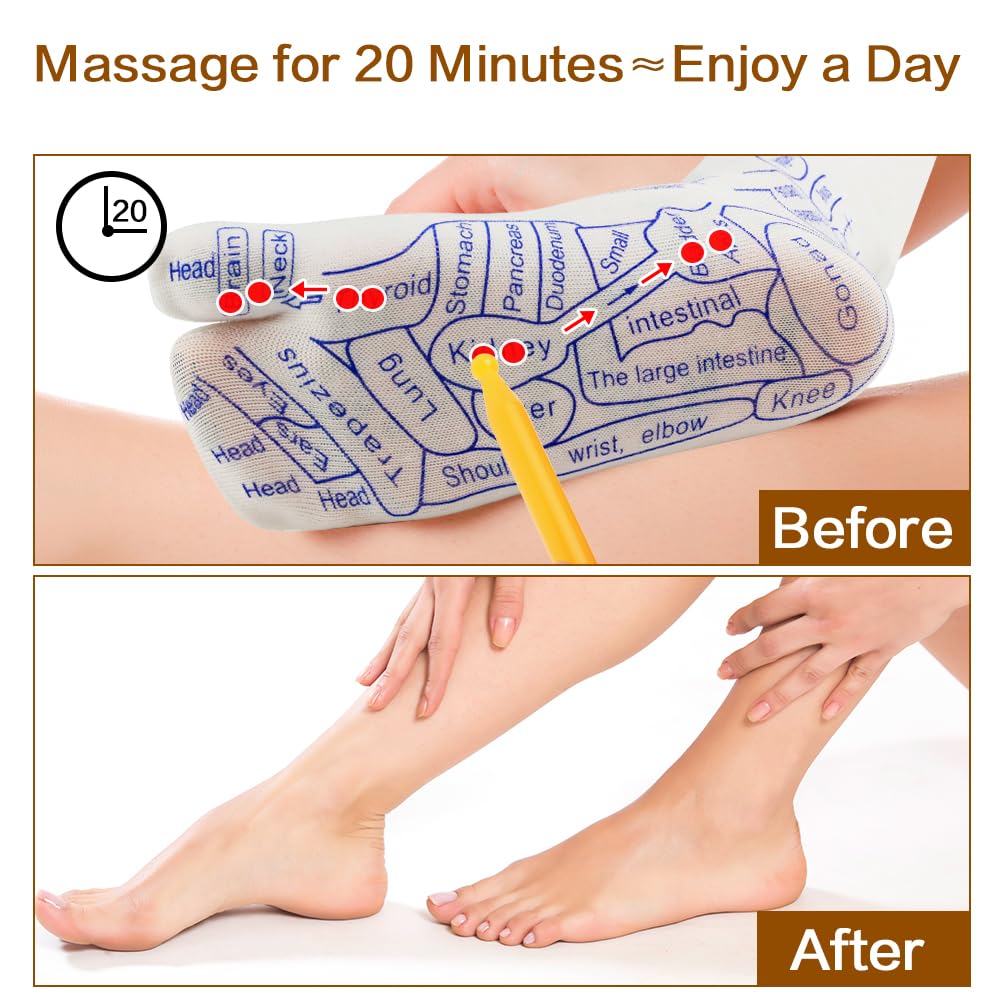 Muomdid Reflexology Socks with Trigger Point Massage Tools