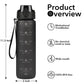 Alwager 32oz Motivational Water Bottles with Time Marker & Fruit Strainer