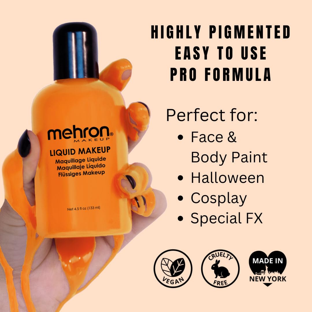 Mehron Makeup Liquid Makeup | Face Paint and Body Paint Perfect for Halloween
