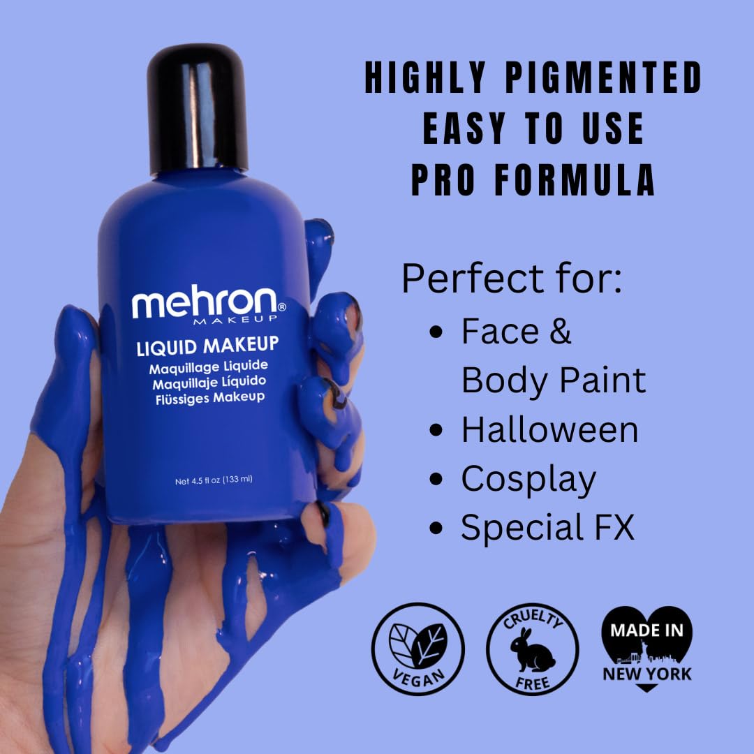 Mehron Makeup Liquid Makeup | Face Paint and Body Paint Perfect for Halloween