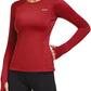 Baleaf Women’s Thermal Fleece Long Sleeve Shirt with Zipper Pocket