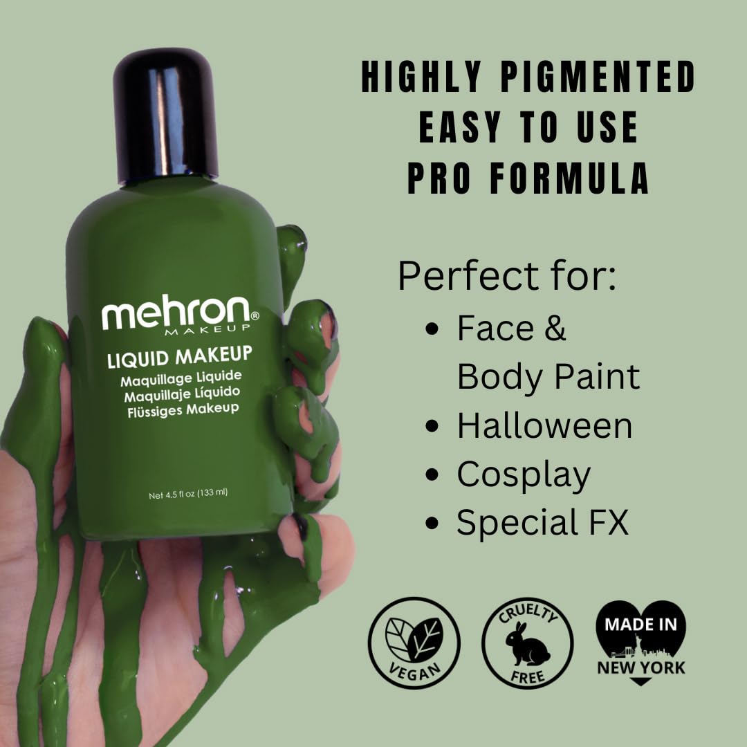 Mehron Makeup Liquid Makeup | Face Paint and Body Paint Perfect for Halloween