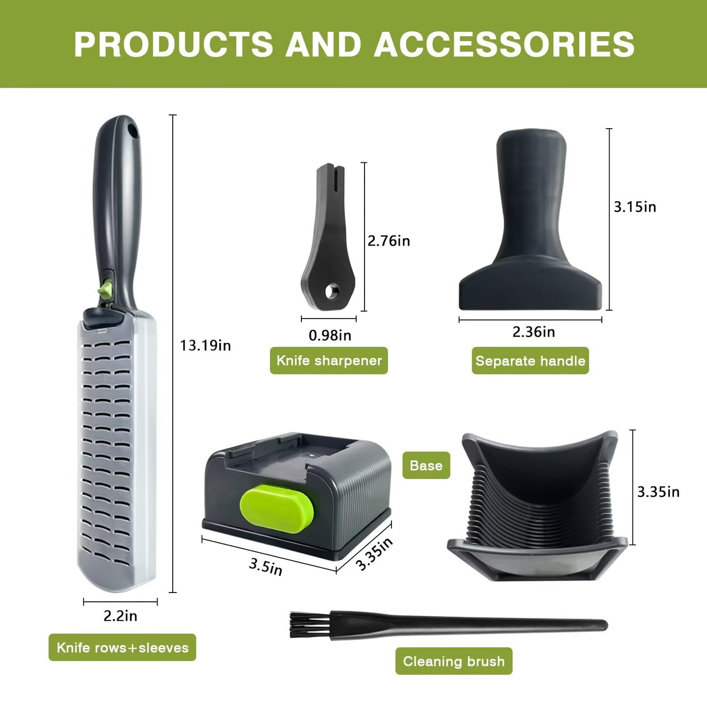 JUANWAN Fresh Meat Slicer - Thickness Adjustable 2 or 4 mm 17 IN 1