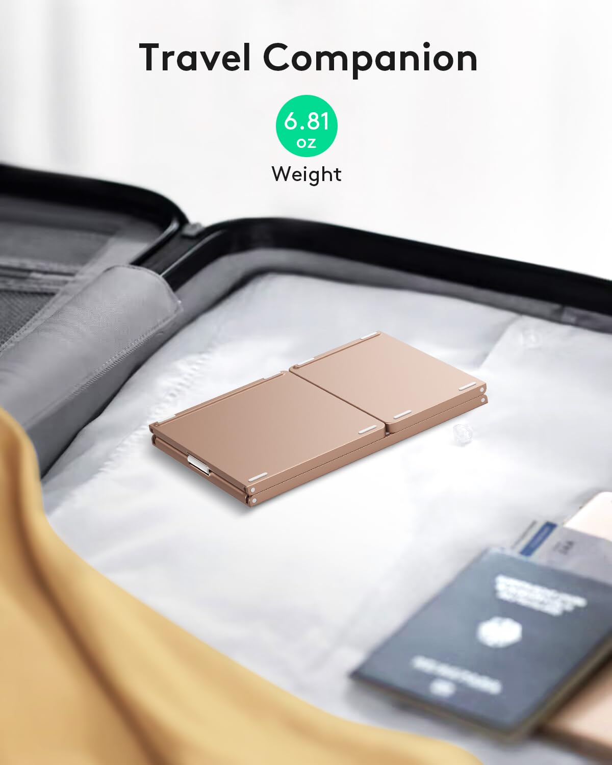 Samsers Foldable Bluetooth Keyboard with Touchpad- Black